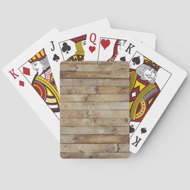 Baraja De Cartas Aspecto de madera (Reverso)