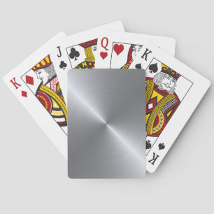 Baraja De Cartas Aspecto metálico pulido de acero inoxidable