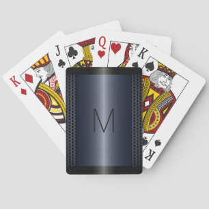Baraja De Cartas Aspecto Metalizado del acero inoxidable gris metál