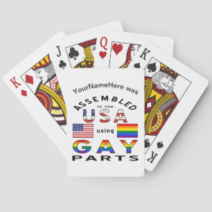 Baraja De Cartas Assembled in USA Using Gay Parts Personalized