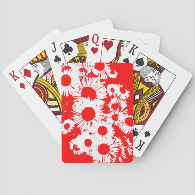 Baraja De Cartas Aster salvaje de Nueva Inglaterra (Reverso)