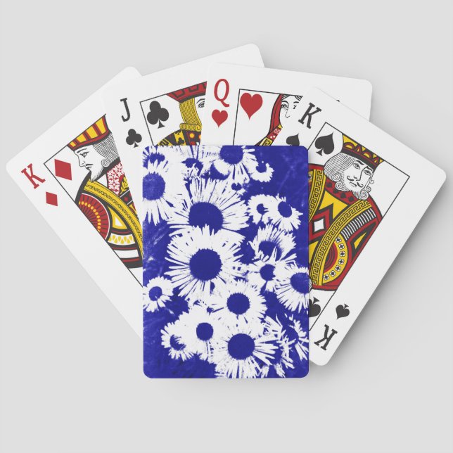 Baraja De Cartas Aster salvaje de Nueva Inglaterra (Reverso)