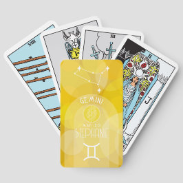 Baraja De Cartas Astrología de Gemini Rótulo Zodiac Personalizado d