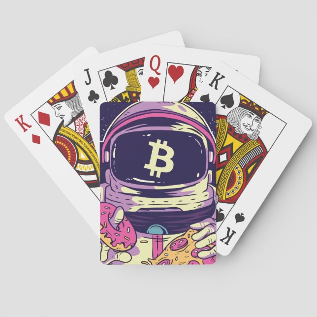 Baraja De Cartas Astronauta BITCOIN-Crypto (Reverso)