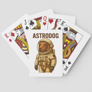 Baraja De Cartas Astronauta de Dachshund Wiener Dog Astrodog