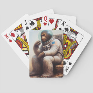 Baraja De Cartas Astronauta de pie grande