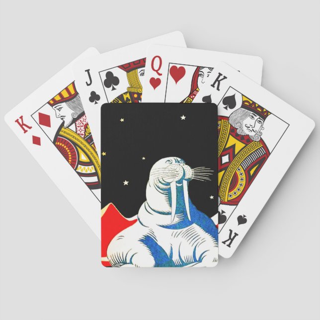 Baraja De Cartas Astronauta espacial Walrus (Reverso)