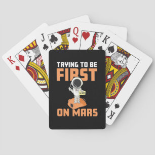Baraja De Cartas Astronauta Tratando De Ser El Primero En Marte