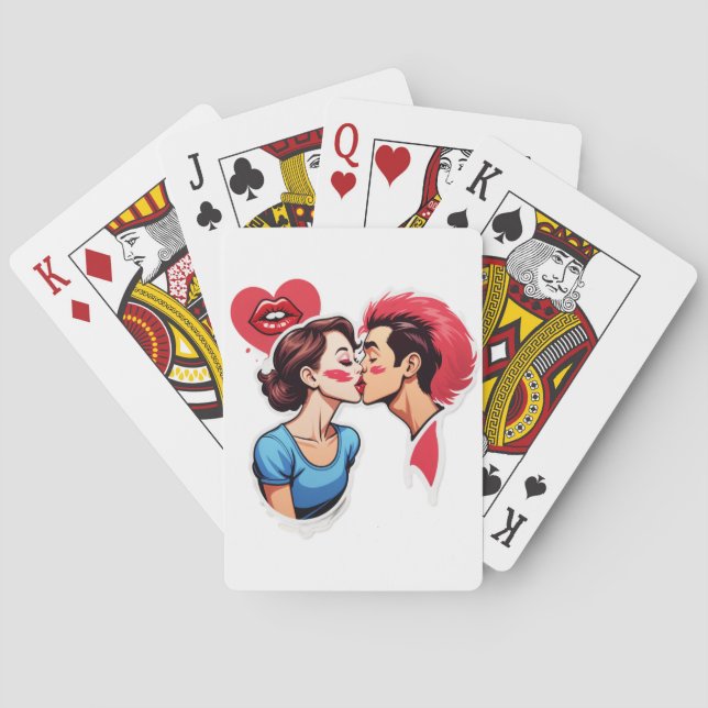 Baraja De Cartas "¡Ataque de besos!" (Reverso)