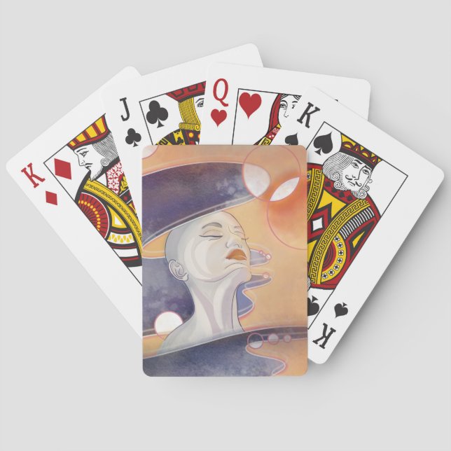 Baraja De Cartas Ataque nebulosa y collar de perla galáctica (Reverso)