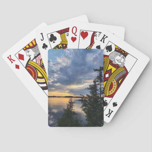 Baraja De Cartas Atardecer de aguas fronterizas (Reverso)