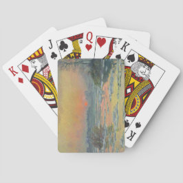 Baraja De Cartas Atardecer en el río Sena en invierno (Claude Monet