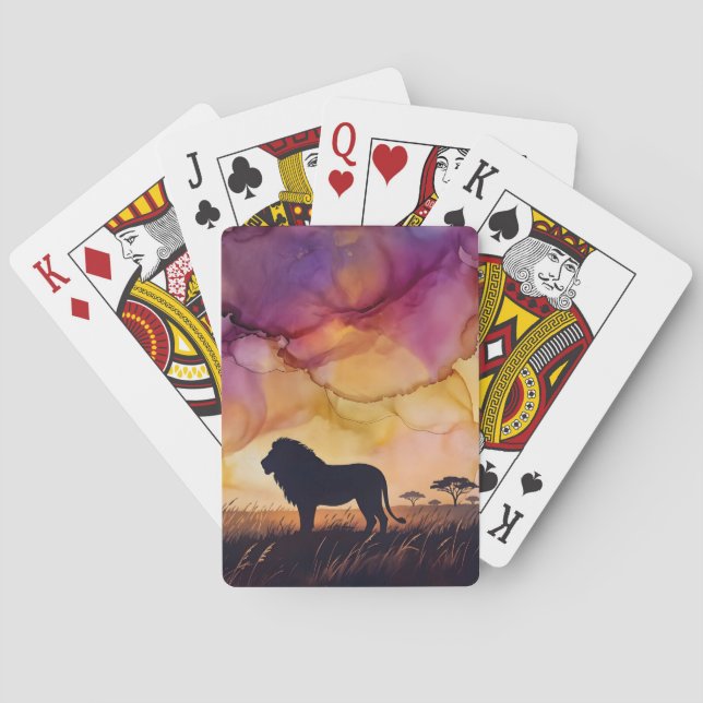 Baraja De Cartas Atardecer en la Sabana (Reverso)