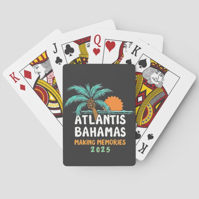 Baraja De Cartas Atlantis Bahamas haciendo Recuerdos 2025 (Reverso)
