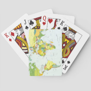 Baraja De Cartas Atlas del País del Mapa Mundial