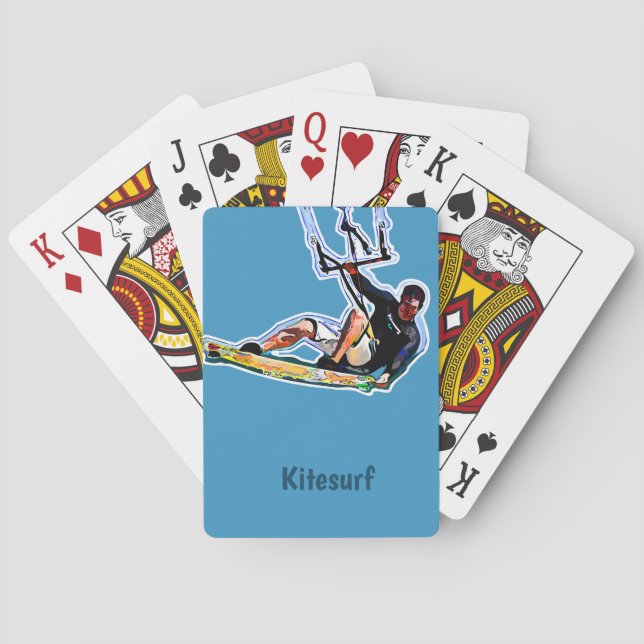 Baraja De Cartas Atleta de kitesurf (Reverso)