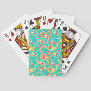 Baraja De Cartas Atractivo patrón de cachemira vintage colorido