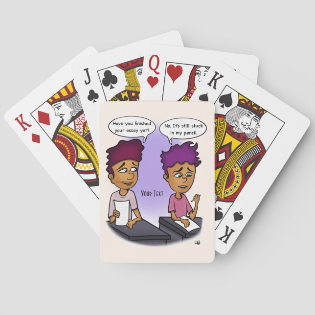 Baraja De Cartas Atrapado En Lápiz (Reverso)