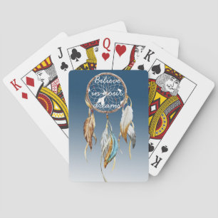 Baraja De Cartas Atrapasueños con efecto ombre azul marino