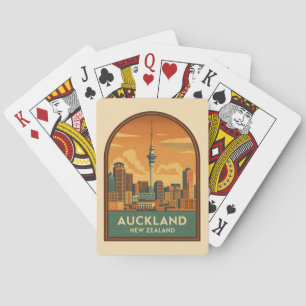 Baraja De Cartas Auckland New Zealand City Retro