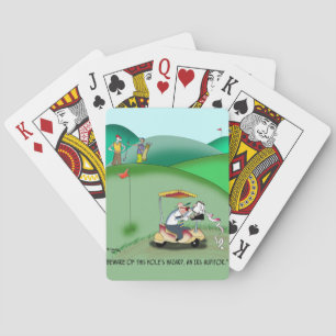 Baraja De Cartas Auditor de IRS en una trampa de arena de golf