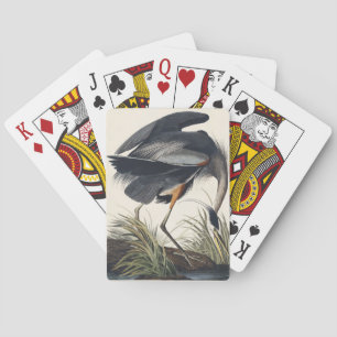 Baraja De Cartas Audubon Great Blue Heron Wetland Majesty