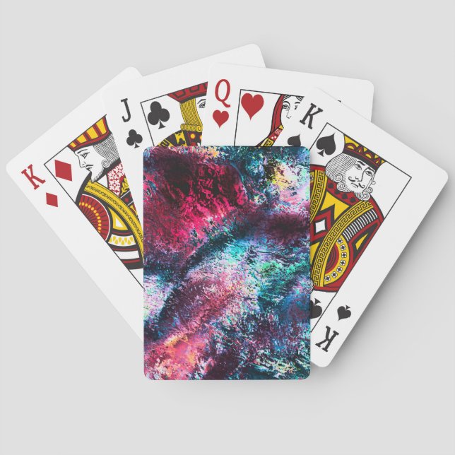 Baraja De Cartas Aumento de salpicaduras rosadas que parecen cráter (Reverso)