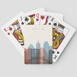 Baraja De Cartas Austin, horizonte de la ciudad de Tejas el  