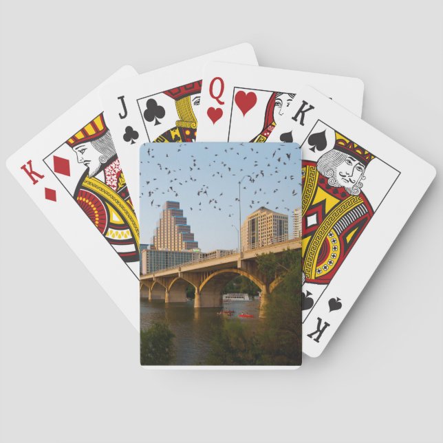 Baraja De Cartas Austin, Texas con murciélagos (Reverso)