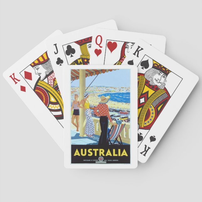 BARAJA DE CARTAS AUSTRALIA AÑOS 20 PLAYA BONDI (Reverso)