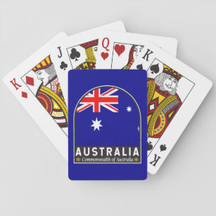 Baraja De Cartas Australia Bandera Emblema de mal gusto cosecha 