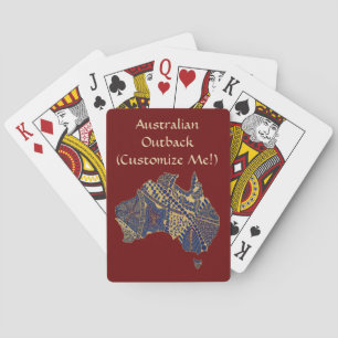 Baraja De Cartas Australia dibuja mapa decorativo de dibujos