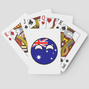 Baraja De Cartas Australia Geeky que tiende divertida Countryball