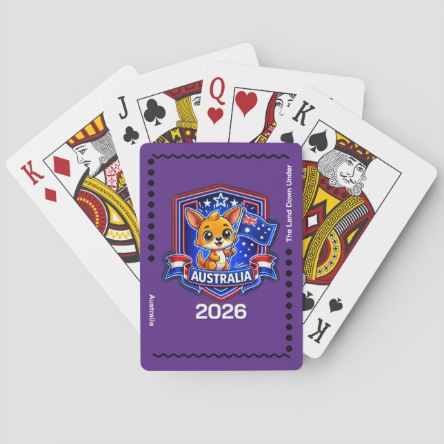 Baraja De Cartas Australia Niños (Reverso)