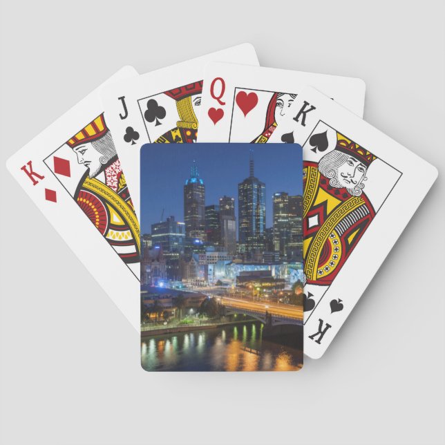 Baraja De Cartas Australia, Victoria, Melbourne, horizonte con (Reverso)