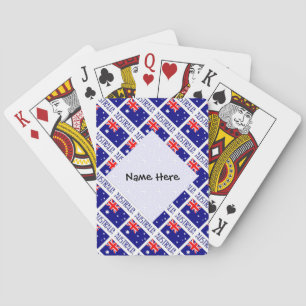 Baraja De Cartas Australia y bandera australiana personalizada en m