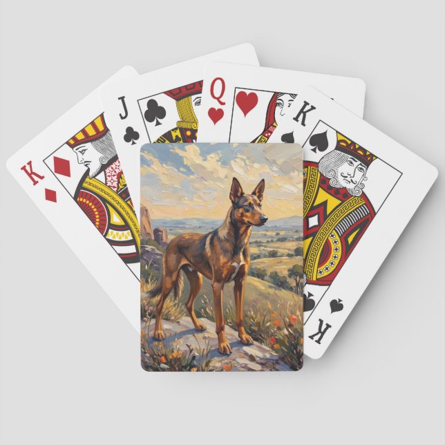 Baraja De Cartas Australian Kelpie Sunset Hills Art (Reverso)