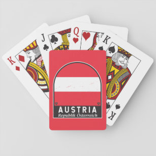 Baraja De Cartas Austria Flag Emblem Molestias Vintage 