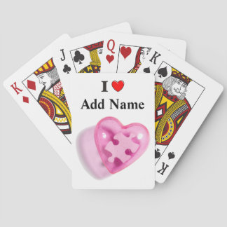 Baraja De Cartas Autism Awareness Pink Heart Personalizar