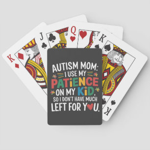 Baraja De Cartas Autismo Mamá uso mi paciencia con mi hijo