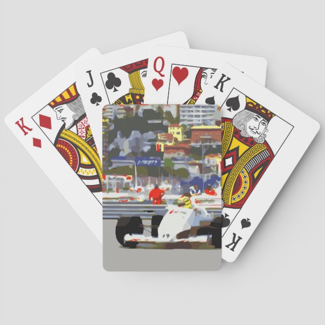 Baraja De Cartas AUTO DE RAZA BLANCA - Circuito de la ciudad (Reverso)