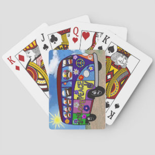 Baraja De Cartas Autobús de la paz del mono de calcetín 
