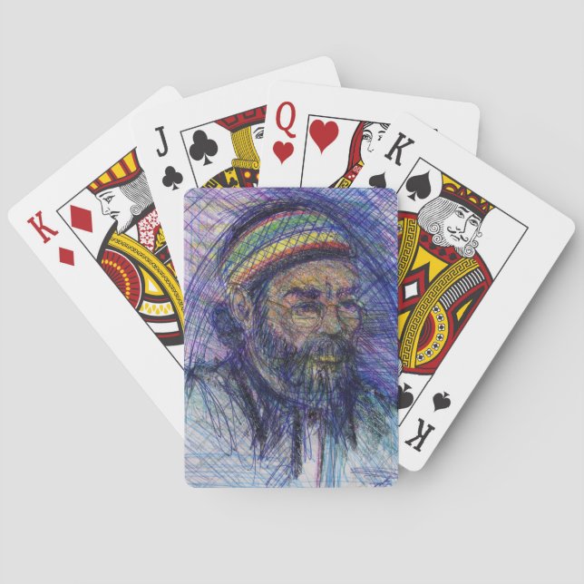 Baraja De Cartas Autorretrato de Luther Hampton (Reverso)