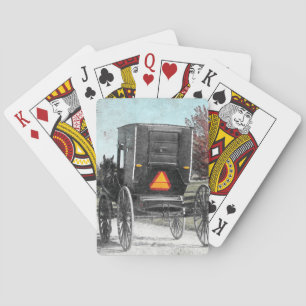 Baraja De Cartas Autumn Amish Buggy