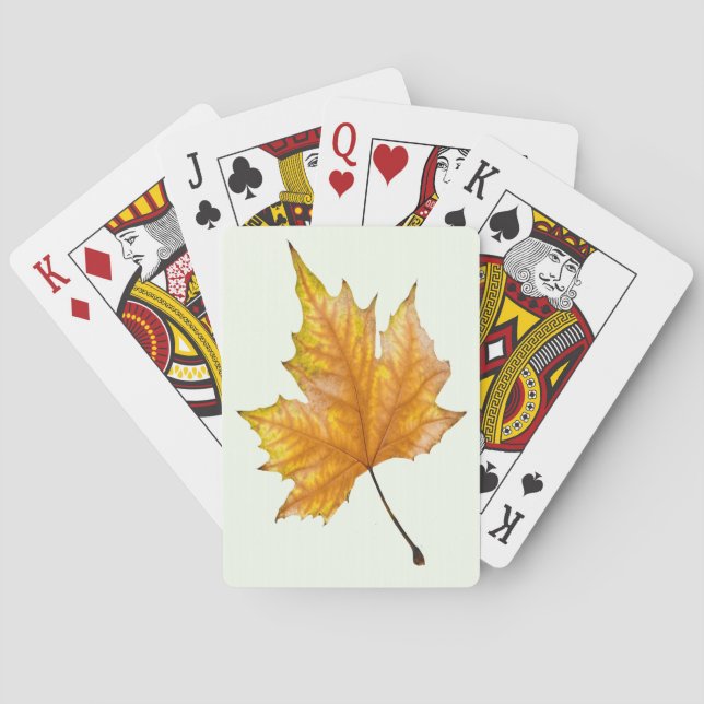 Baraja De Cartas Autumn maple leaf (Reverso)