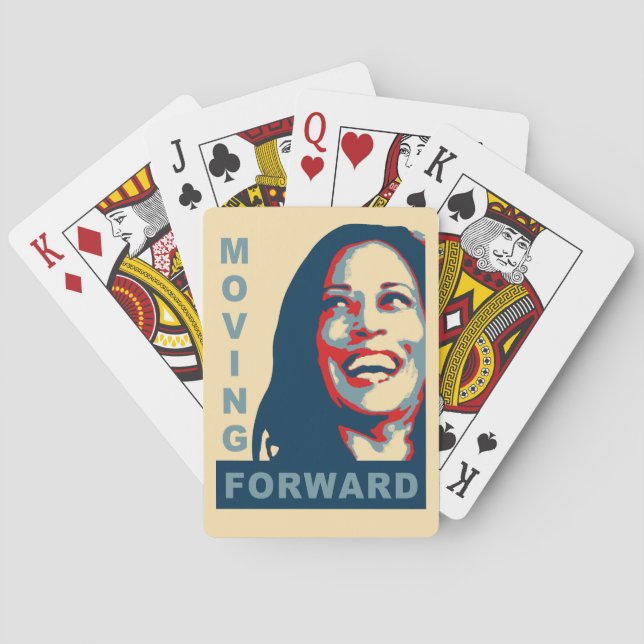 BARAJA DE CARTAS AVANZANDO POR KAMALA HARRIS 2024 (Reverso)