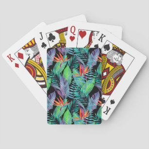 Baraja De Cartas Ave del paraíso de la acuarela