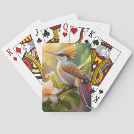 Baraja De Cartas Ave Fantasy de Honeyeater con cresta dorada
