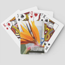 Baraja De Cartas Ave Hawai de la flor de la planta paraíso