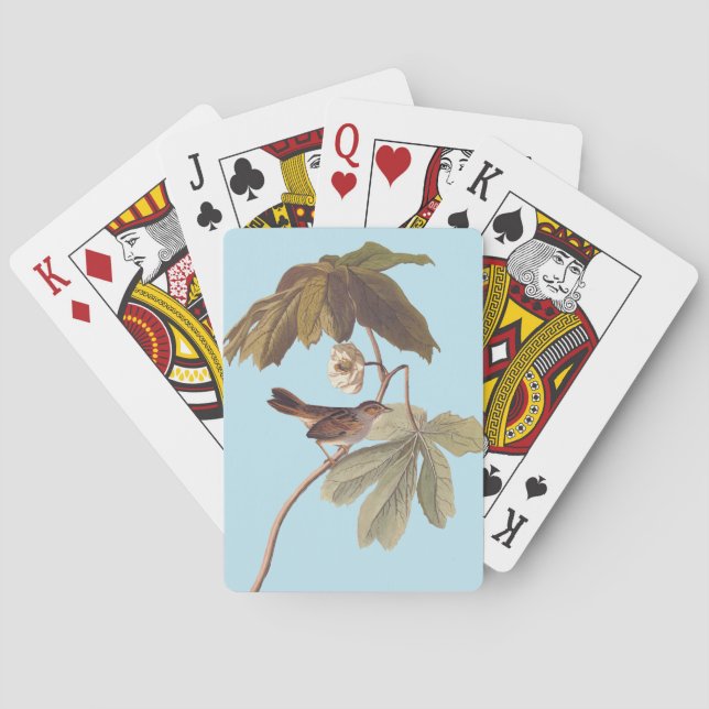 Baraja De Cartas Ave resplandeciente del pantano Audubon en manrake (Reverso)